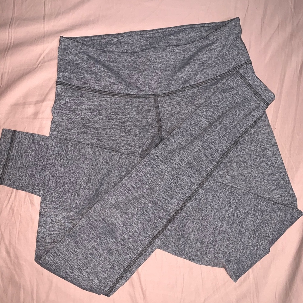 Lululemon Grey Cotton Luon Leggings